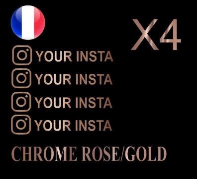Stickers insta rond rose gold